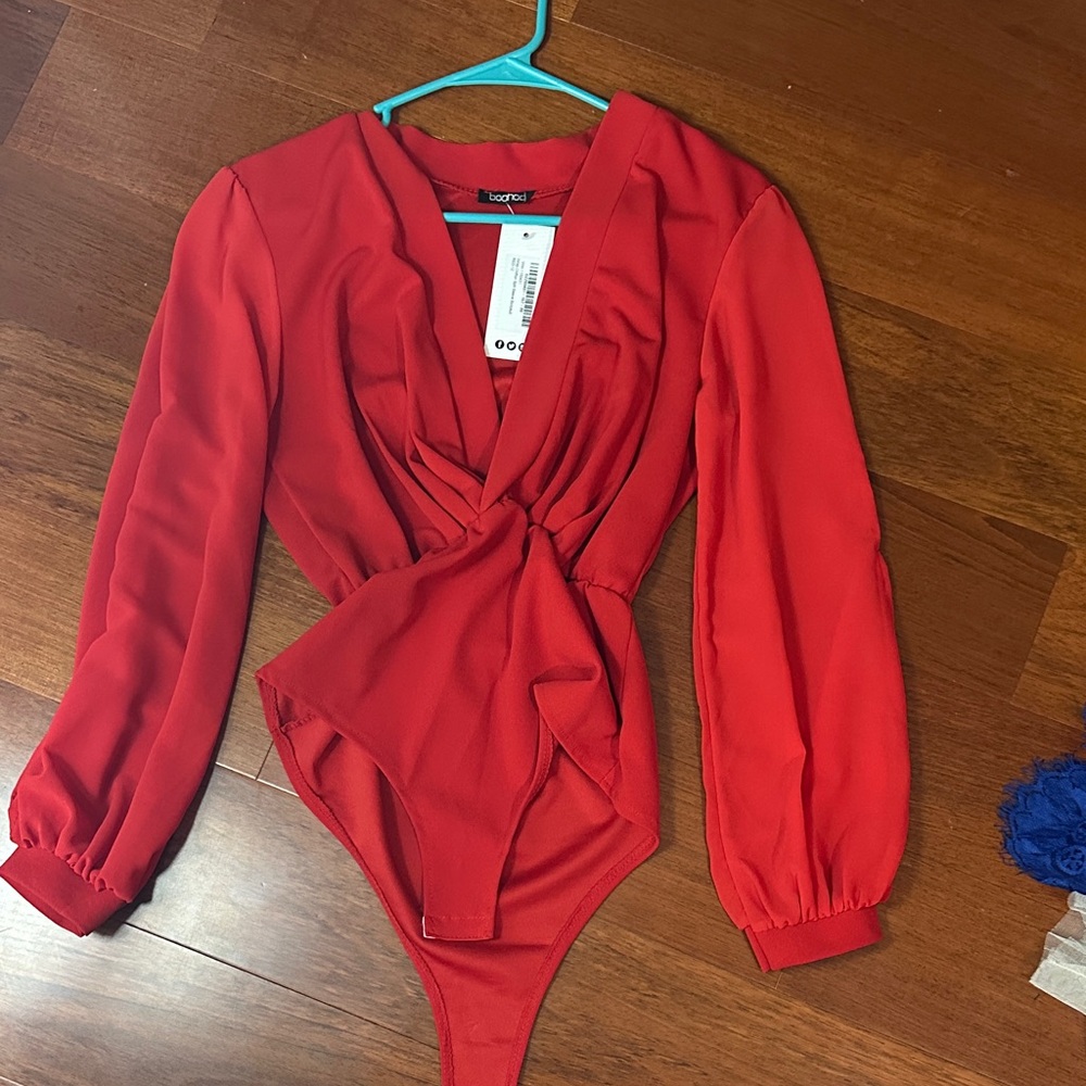 Vibrant Red Bodysuit, NWT